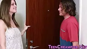 Rimmed teen 18+ craves cum in hardcore anal finger and oral action.