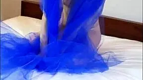 ODETTES BED FROLIC & PUSSY PLAY IN BLUE