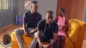 chopping dick behind my gamer head stepbro with monster cock