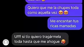 Chatting with my hot teacher, and she ends up sucking my cock.