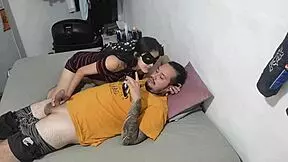 My girlfriend's Latina neighbor was free, so I asked for a quick suck and she agreed.