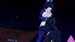 Kocho Shinobu Blowjobs Tomioka Giyu in Hentai Cumshot