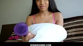 Pervert stepbro nails hot ebony teen stepsis Jenna Foxx in wild POV action!