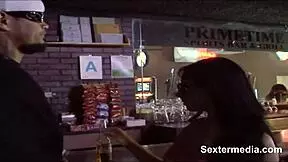 Shaved Hairless Skinny Babe Blows Monster Cock Before Facial and Gaping Anal.