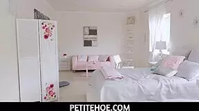 tiny teen school girl jamie jett sells candy then enters house in rain