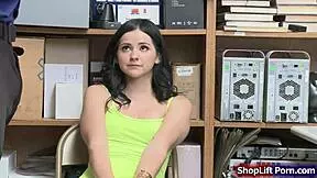 Pornstar shoplifter gets fucked hard by security!