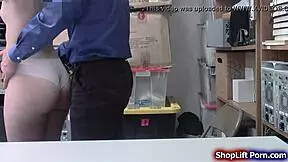 Pornstar shoplifter gets fucked hard by security!