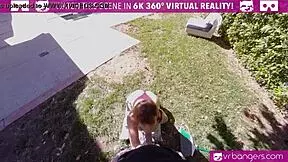 Vr bangers sexy brunette cougar fucks young gardener?