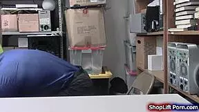 Pornstar shoplifter gets fucked hard by security!