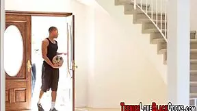 slut, how do you handle that big interracial cock orally?