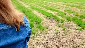 Hey babe, wanna see me sucking cock and drooling all over in the field?