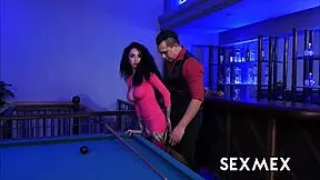 stepdad took his girl to the bar, she says, licking big tits and swallowing cum in heels