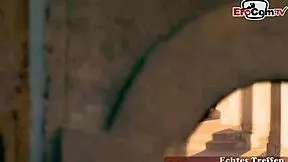 i'm this slender milf with small tits, got picked up online for a public fuckin'