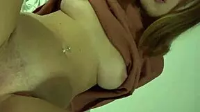 i follow her wet trail and run inside