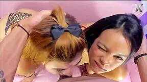 3D oral sex fantasy with subs