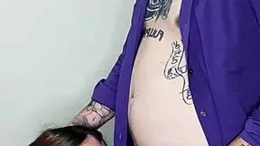 the petite teen sucks my cock and i cum in her mouth.