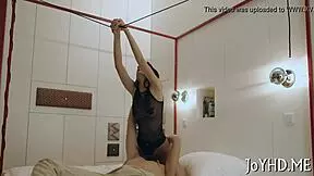 Petite J girl handles throbbing cock with ease?