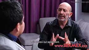 this slutty petite latina girlfriend with small tits gives a blowjob to her friend, she's so perky!