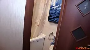 Teen Anne Angel Showers And Swallows Cum After Fingering And Choking.