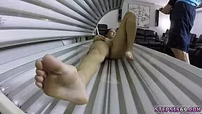 Old Redhead Teases Annoying Stepbro With Petite Blowjob