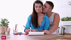 Did brunette teen get creampied?