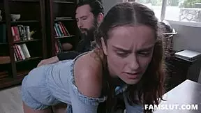 Cute Step Daughter Lily Glee Gets Spanked And Fucked By Her Father-In-Law!