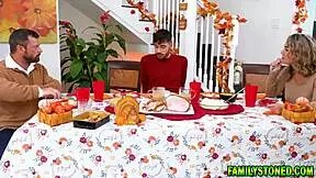 Redheads Arietta and Cherry Call Nate for Thanksgiving Threesome Pounding