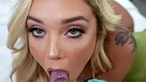 Blonde PAWG stepsister Kali Roses caught masturbating on cam to orgasm.