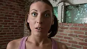 hot brunette 18 yo girl gives blowjob to perverse old man