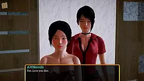 In my new family, the blonde anime girl says hello