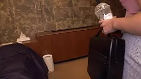 young woman mastering squirting in homemade video