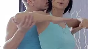 brunette teen gets assfucking cumshot in anal scene