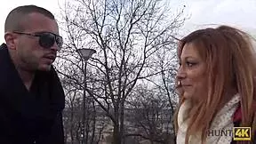 hunt4k redhead gets fucked for cash right in front of her boyfriend