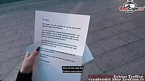 skinny german teen picked up on street for pov fuck and cum.