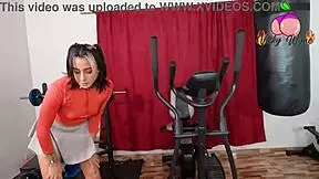 I exercise with toys in the gym