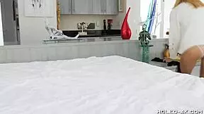 Feeling the intense pleasure as teen's ass gets creampied.