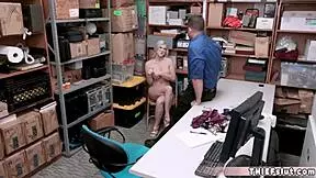 look at this pretty skinny blonde getting doggystyled by the burglar in the mall