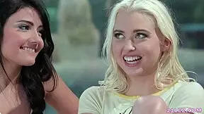 Adria Rae, Chloe Cherry, Lily Love: Lesbian Threesome Tribbing and Face Sitting