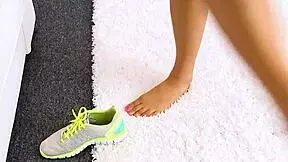 Pretty teen masturbates, sucks cock, gets fingered and fucked