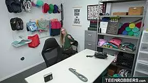 Shoplifter Emma Starletto Fucked By Older Pervy Guard In Shop!