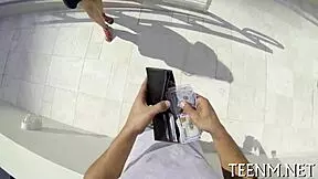 Babe courtney loxx engulfing rod in doggystyle for cash