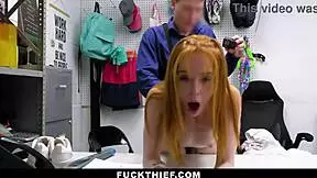 Teen Caught Stealing In Garage Offers Doggystyle Fuck To Avoid Police Consequences.