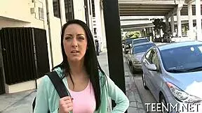 dude, barely legal sabrina banks is banging for cash, so tight!