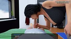 stepmom deepthroats big cock wet in milfy city part 34