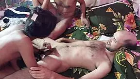 Can Two Guys Share This Deshi Slut's Pussy?