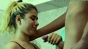 gave a blowjob to big cock in the kitchen as homemade teen 18+ blonde amateur sucking