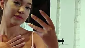 Mia Piper masturbates in front of mirror
