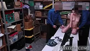 Virgin suspect apprehended by police, gives blowjob at work.