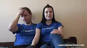 Shy izzy gets fucked in homemade sex with blowjob and doggystyle orgasm