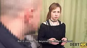 Debt4k redhead loves apple devices enough to fuck for the loan?